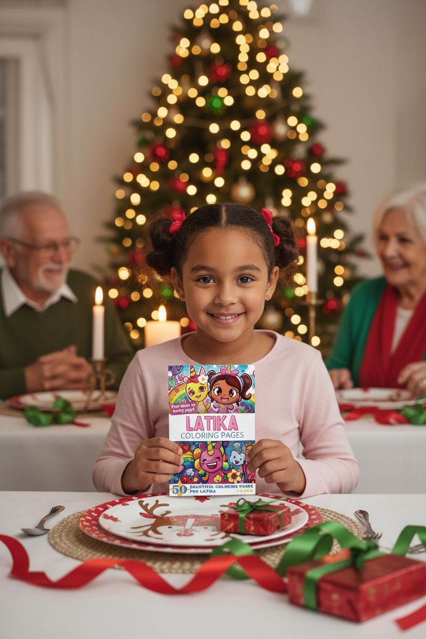 Latika Christmas coloring pages gift