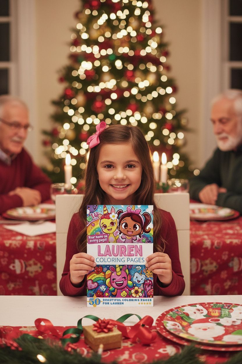 Lauren Christmas coloring pages gift
