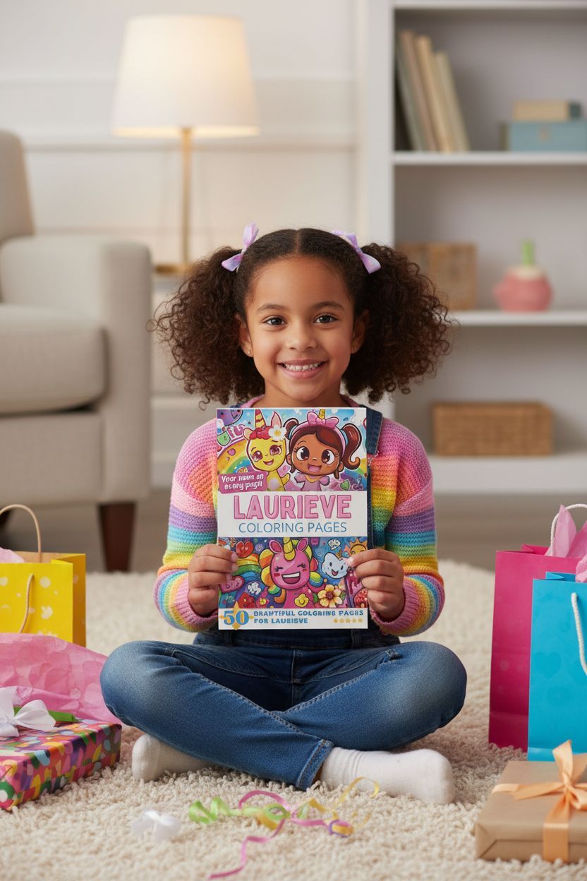 Laurieve coloring book in use