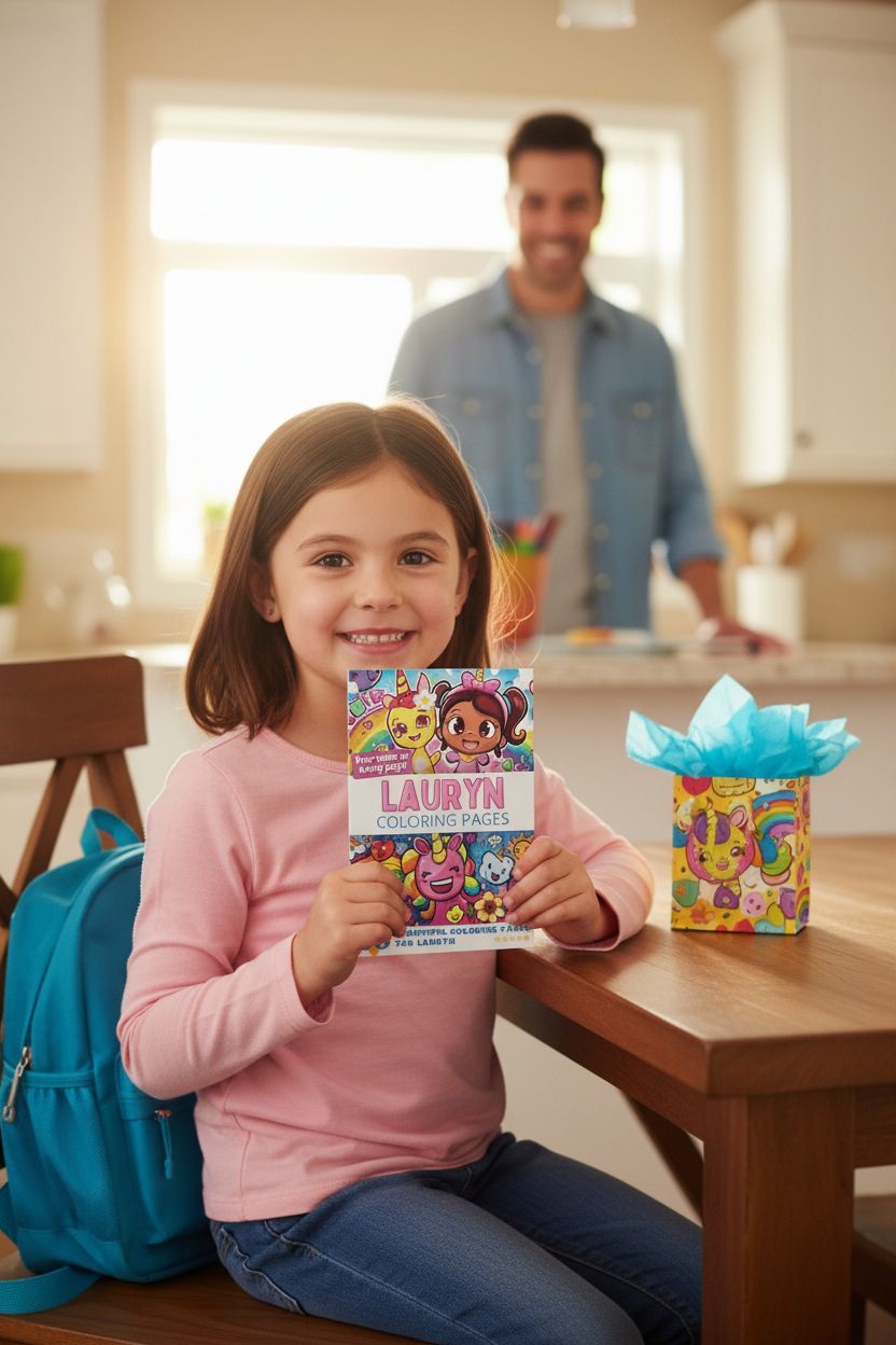 Lauryn coloring book in use