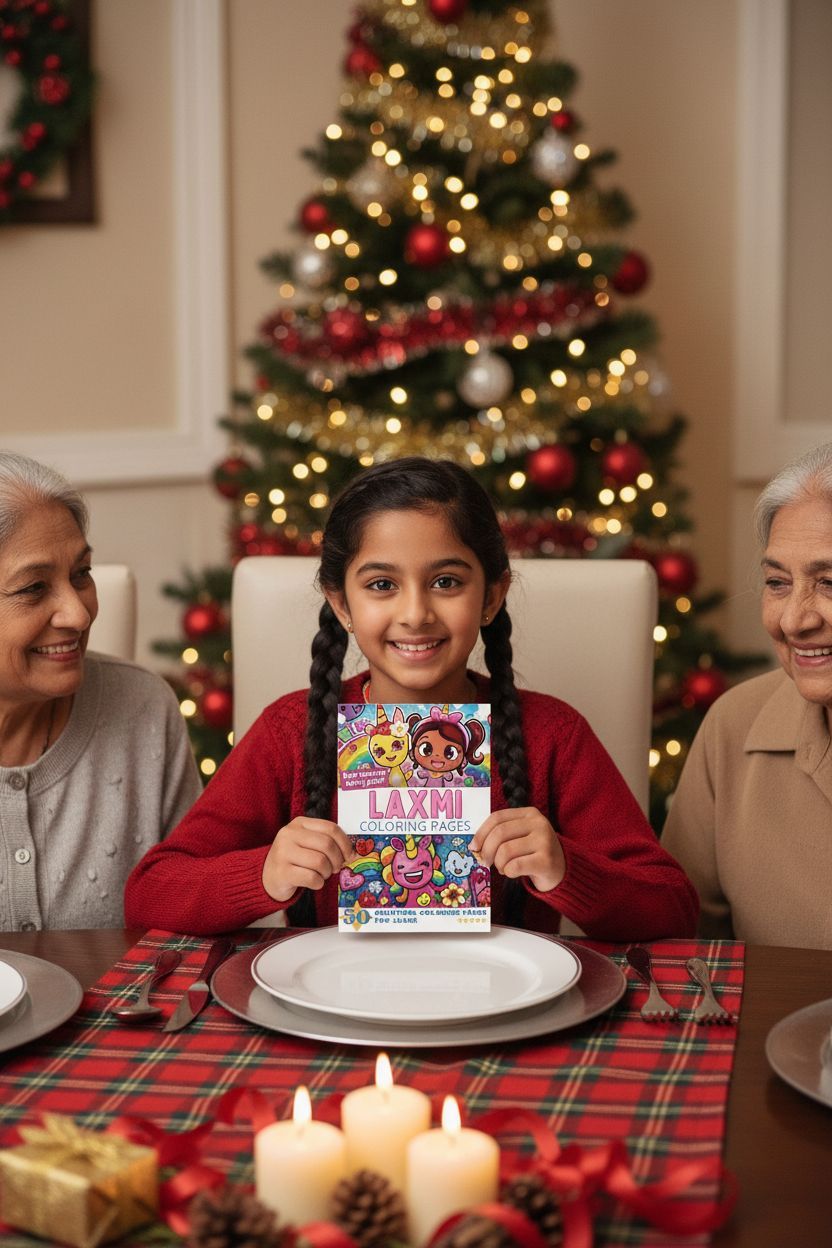 Laxmi Christmas coloring pages gift