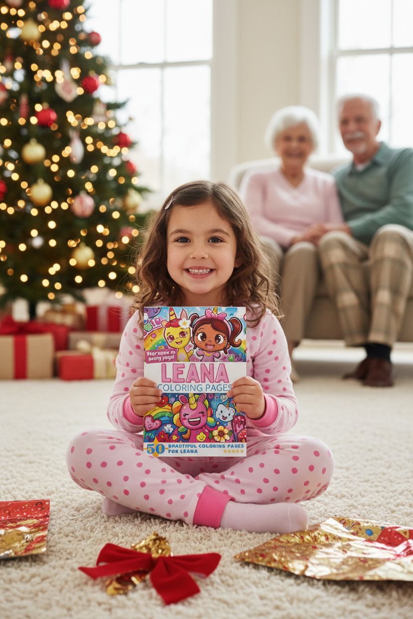 Leana Christmas coloring pages gift