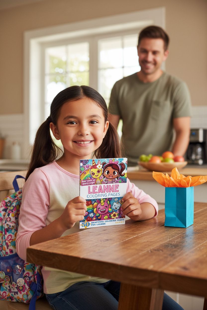 Leanne coloring book in use