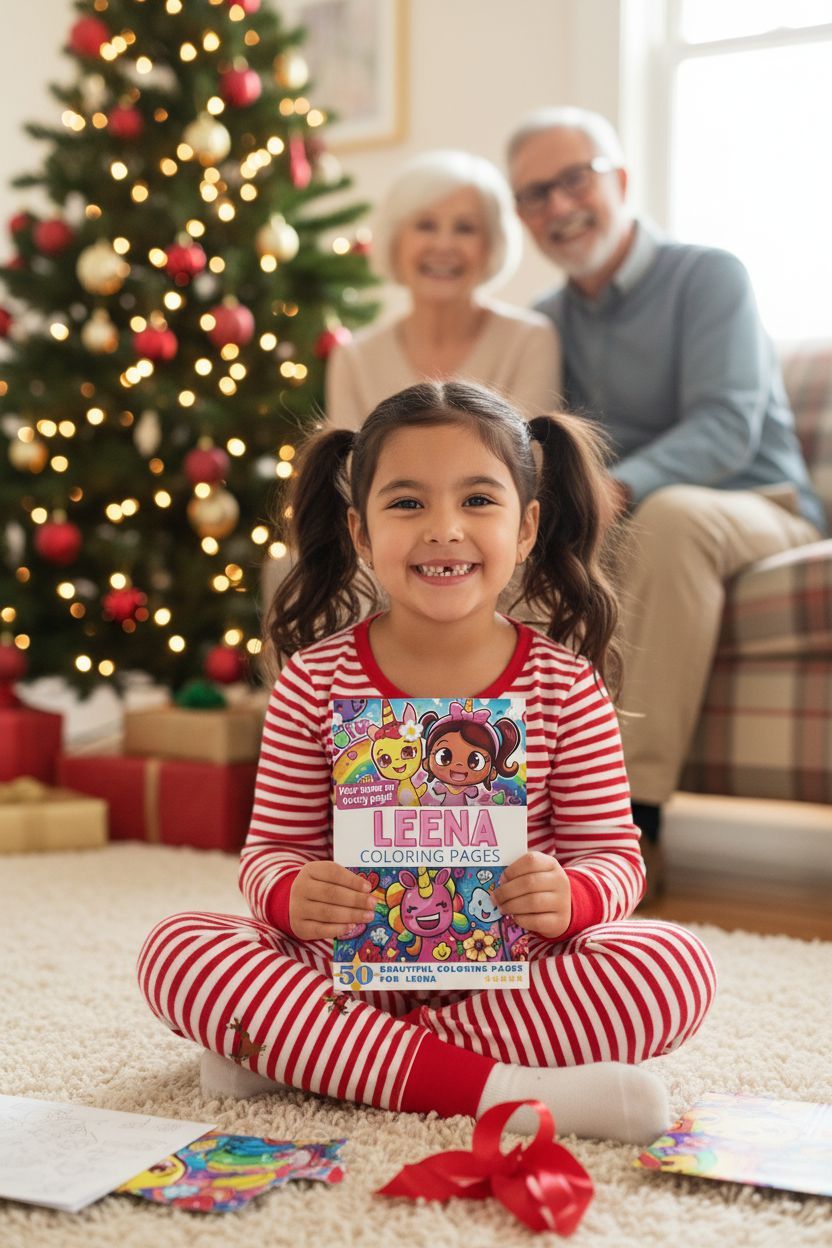 Leena Christmas coloring pages gift