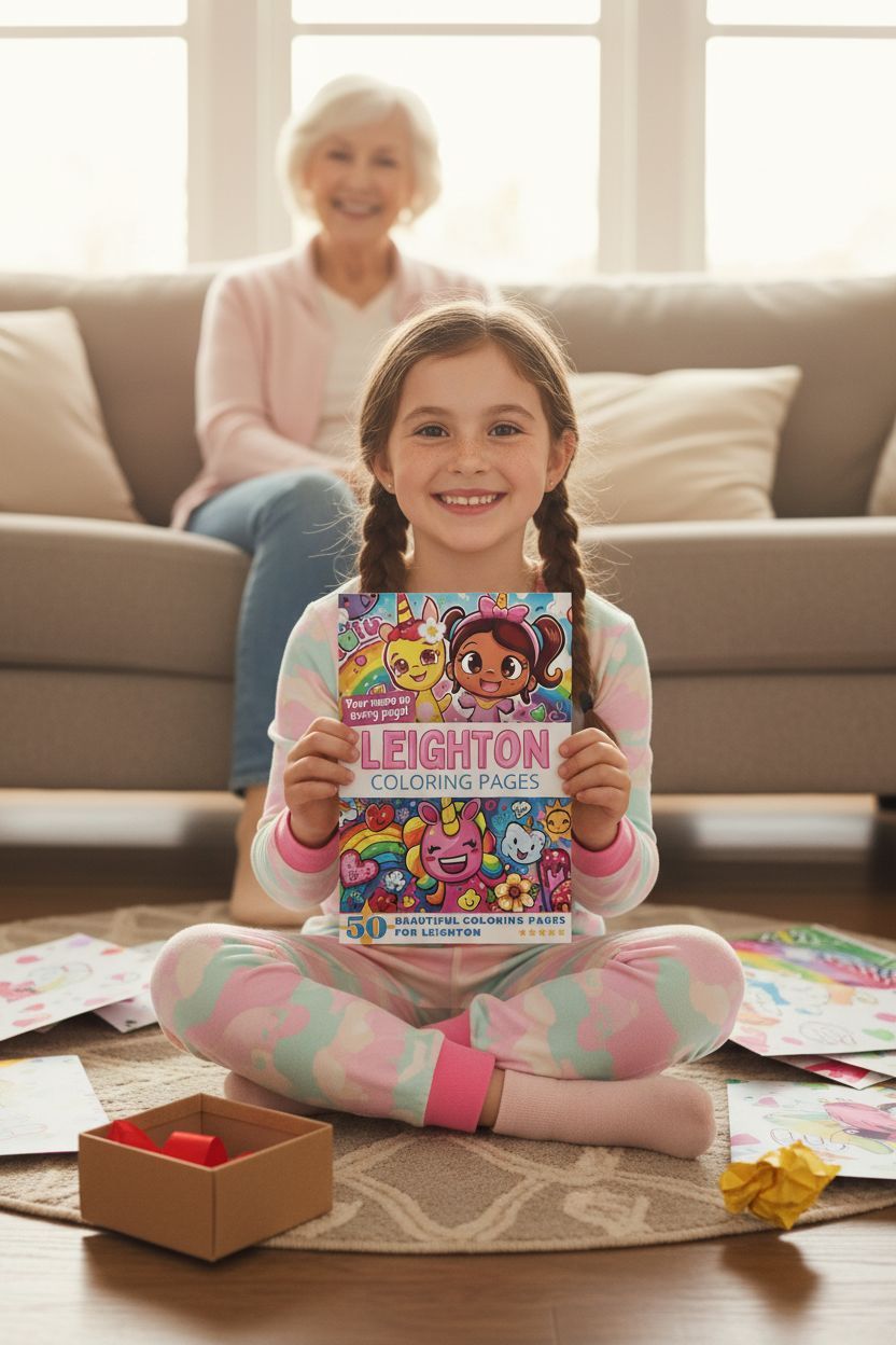 Leighton coloring book in use