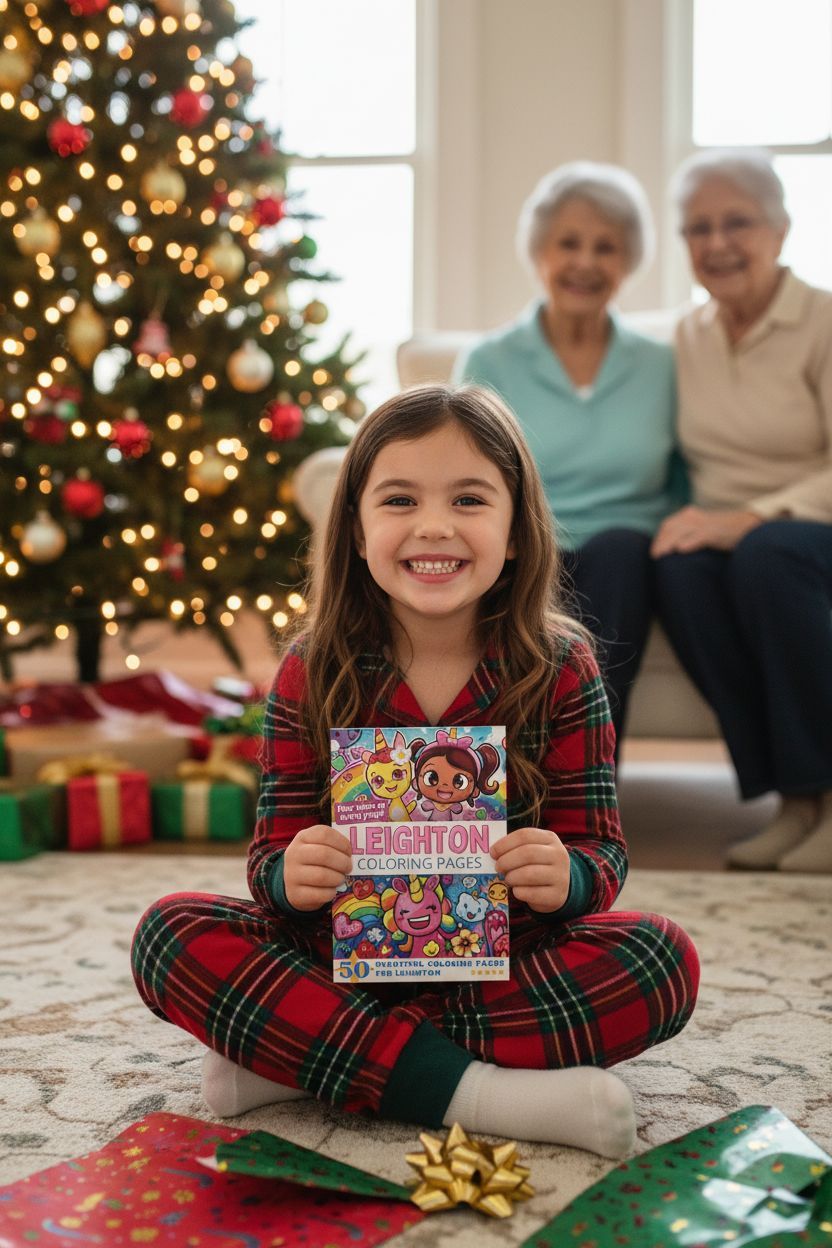 Leighton Christmas coloring pages gift
