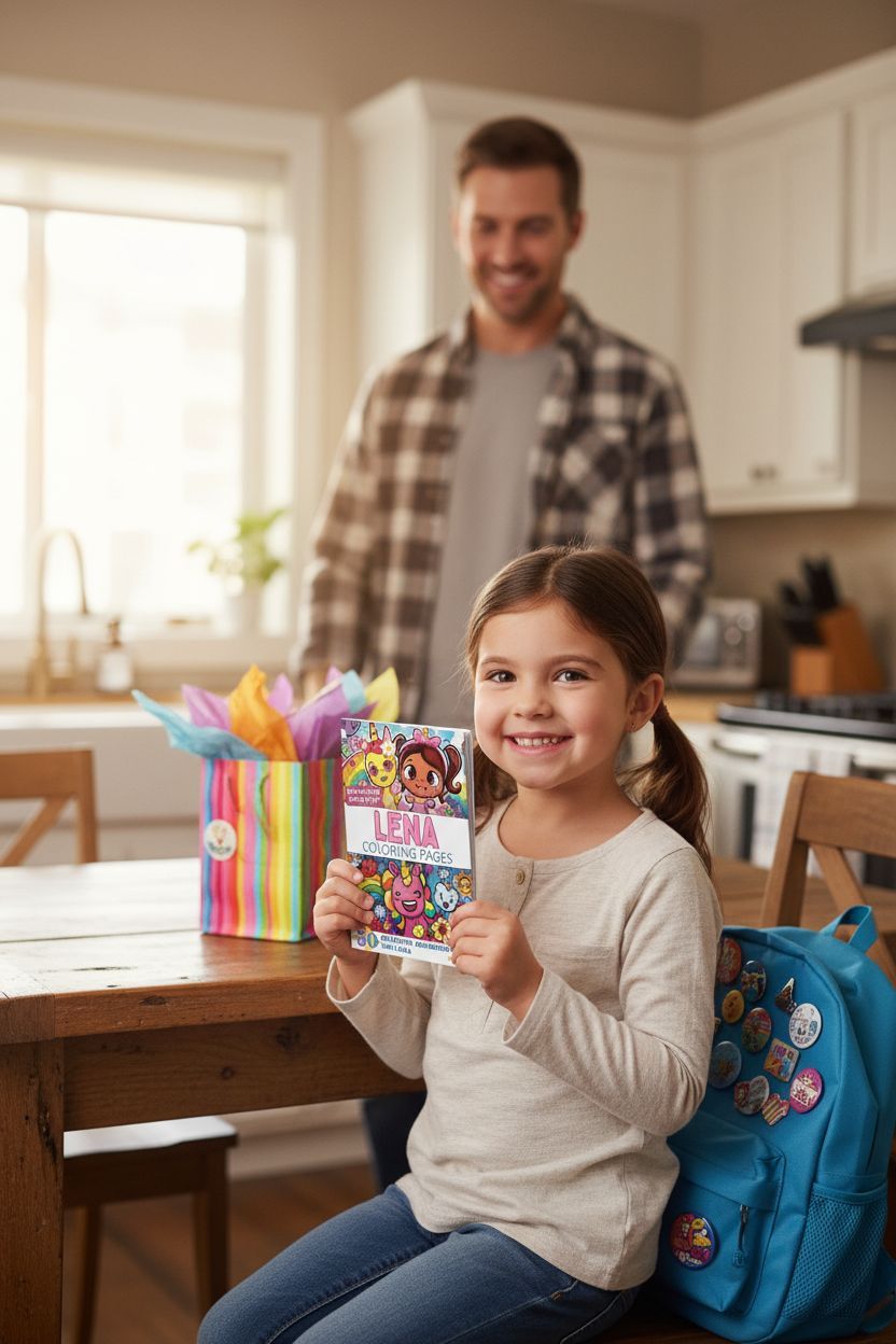 Lena coloring book in use