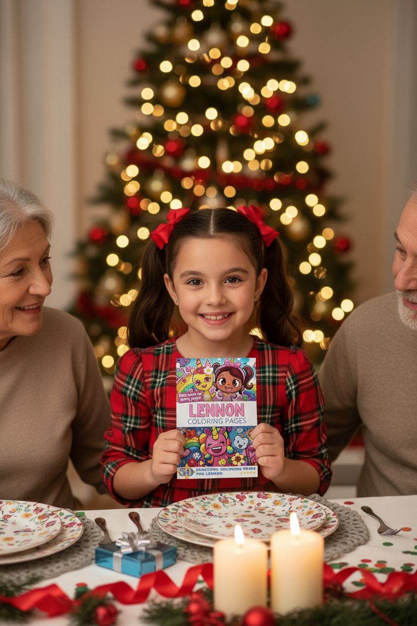 Lennon Christmas coloring pages gift