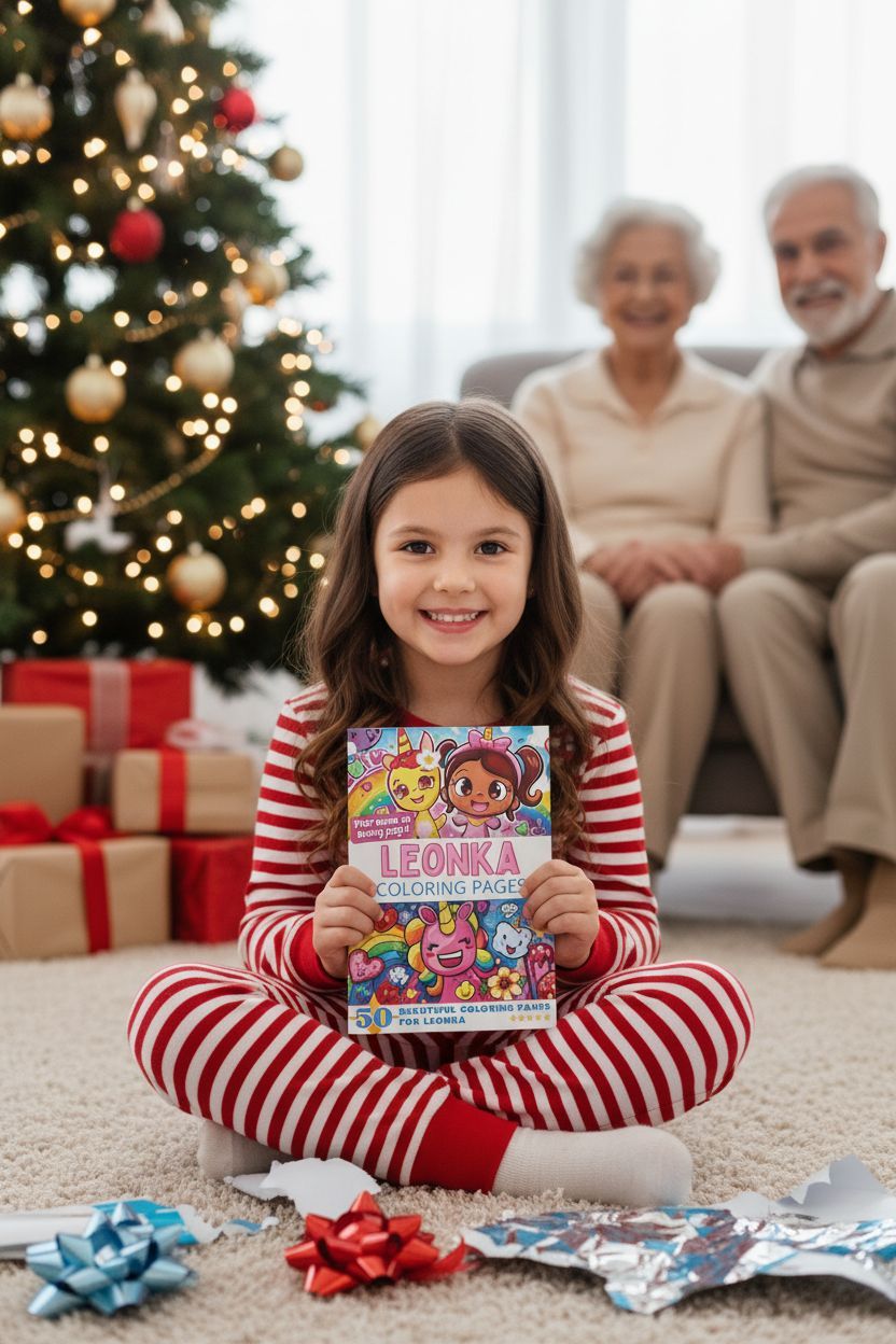 Leonka Christmas coloring pages gift