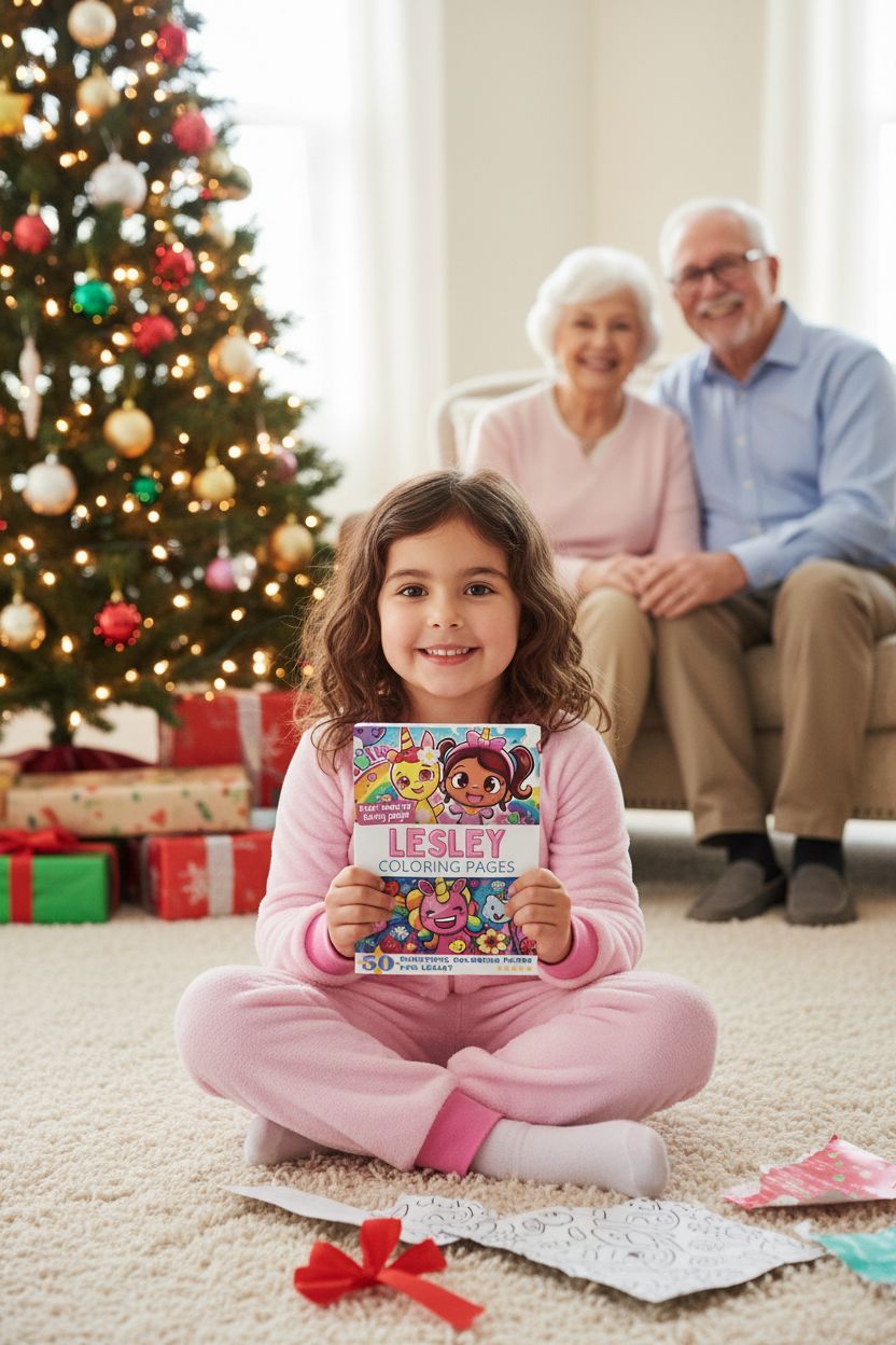 Lesley Christmas coloring pages gift