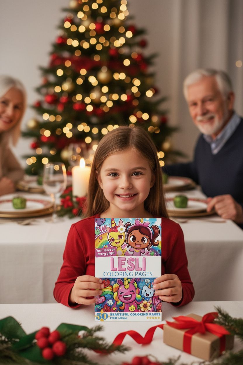 Lesli Christmas coloring pages gift