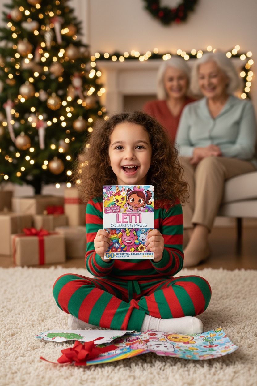 Letti Christmas coloring pages gift