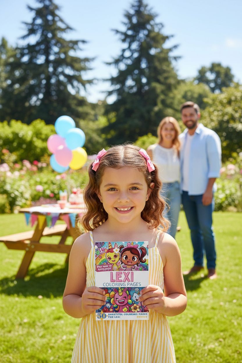 Lexi coloring book in use