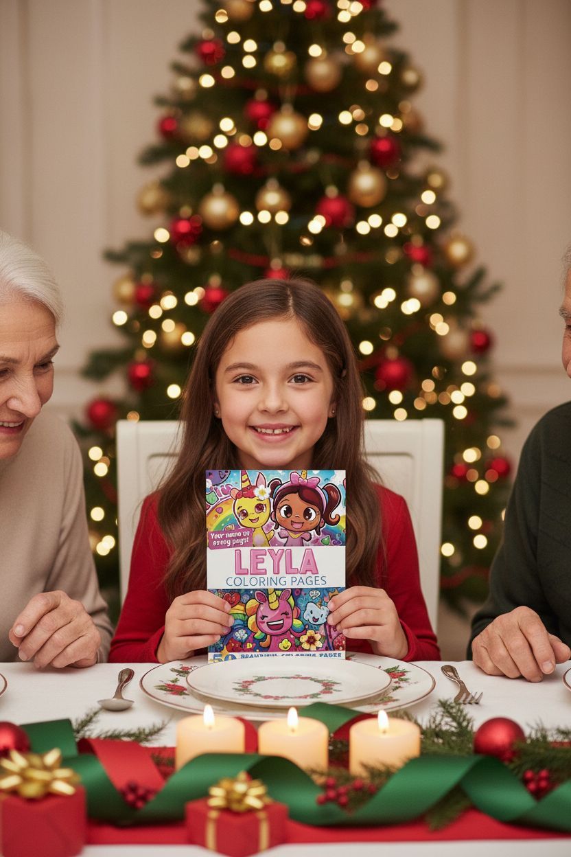 Leyla Christmas coloring pages gift