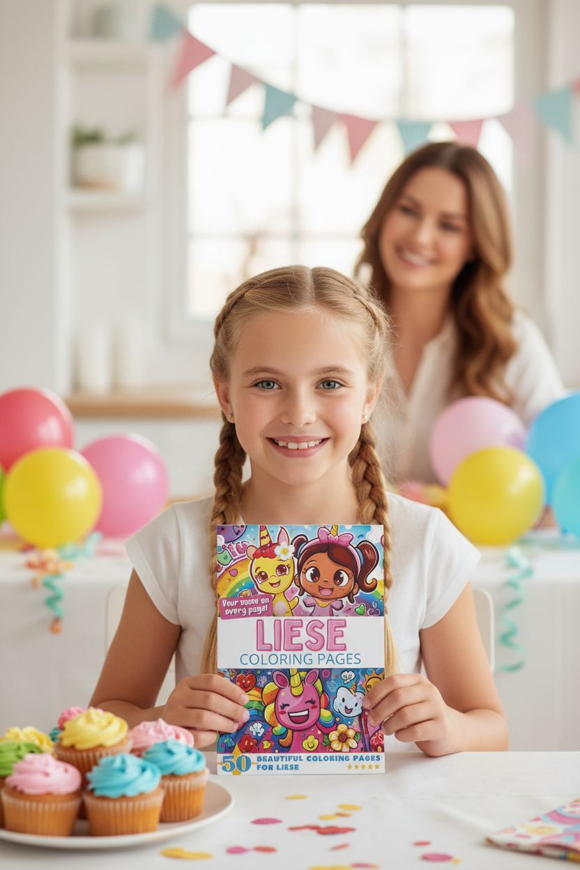 Liese coloring book in use