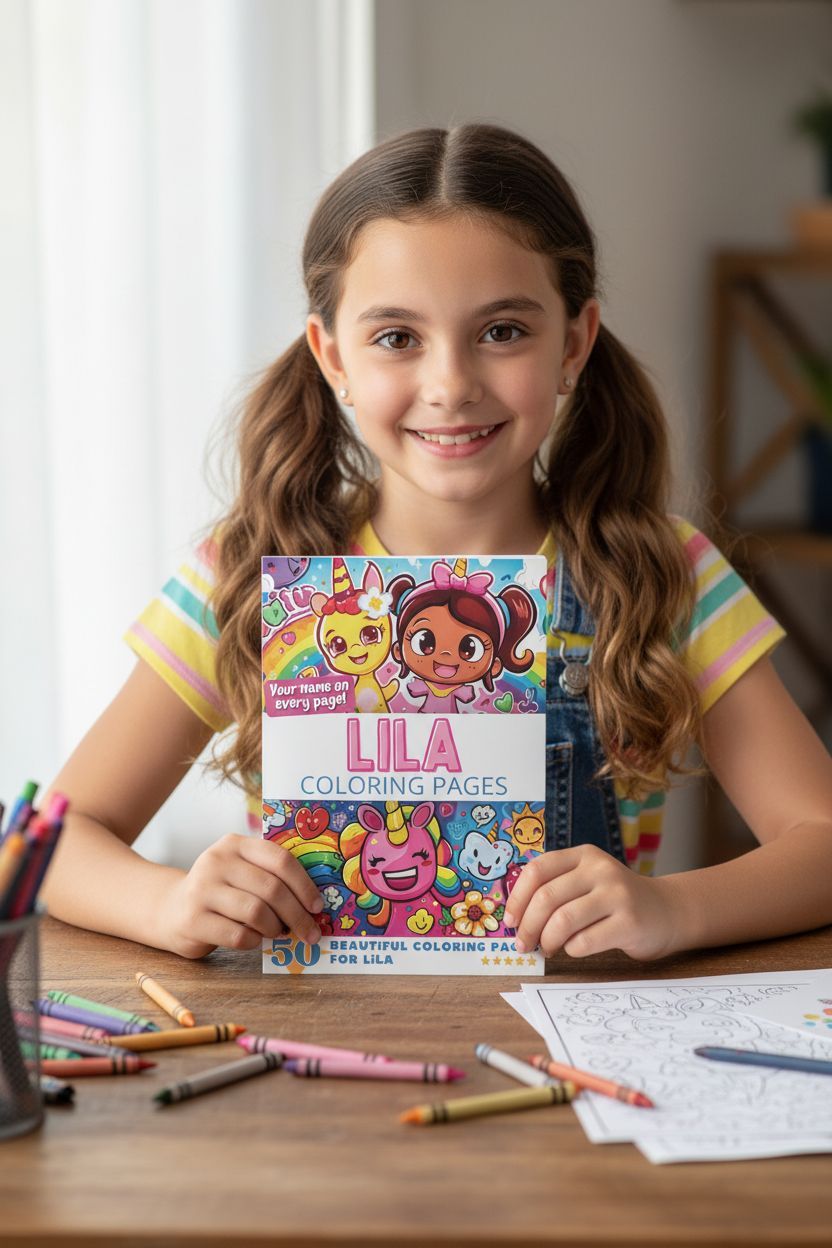 Lila personal coloring pages