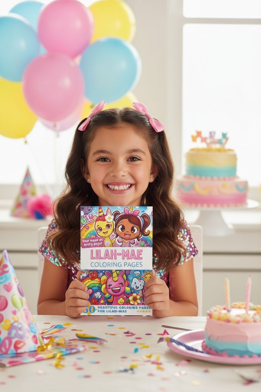 Lilah-Mae coloring book in use