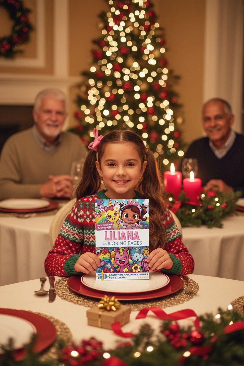Liliana Christmas coloring pages gift
