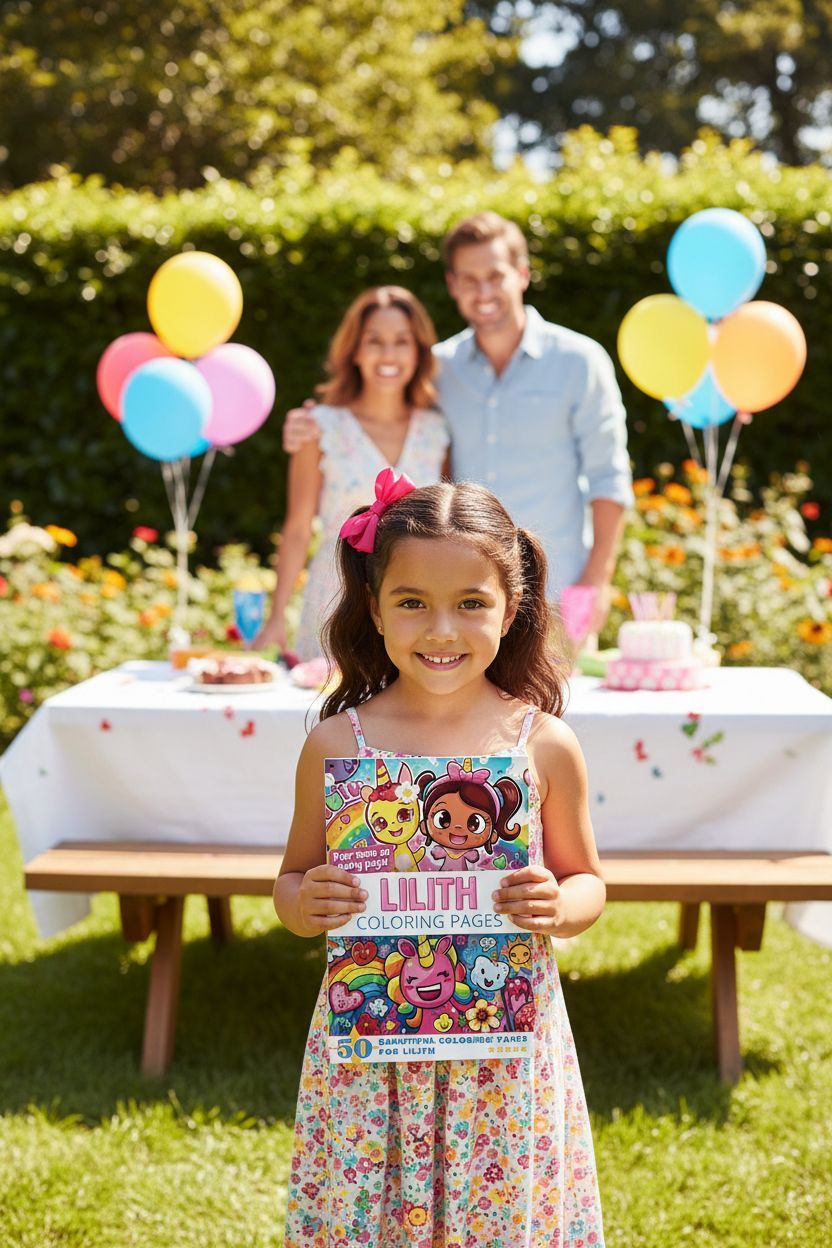 Lilith coloring book in use