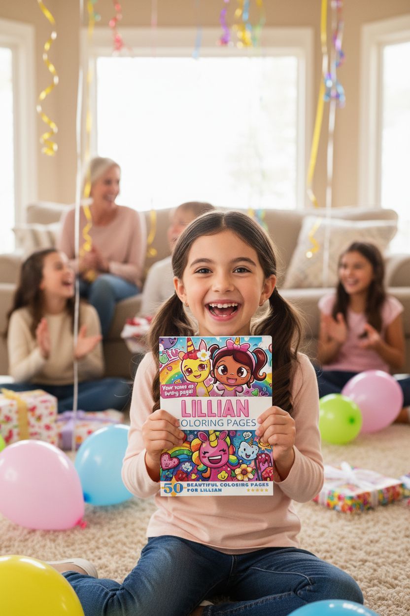 Lillian coloring book in use