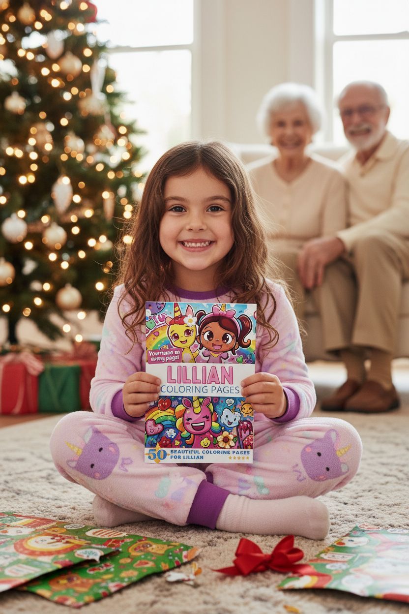 Lillian Christmas coloring pages gift