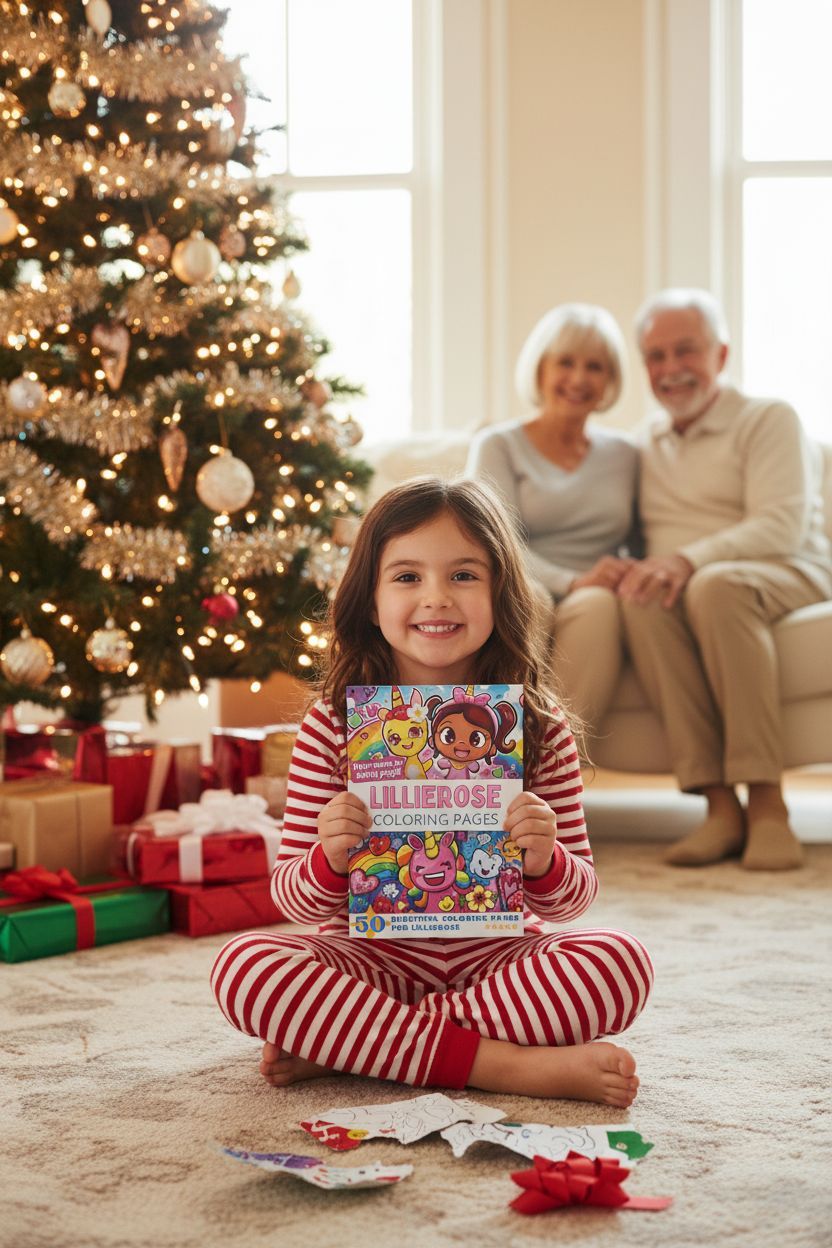 Lillierose Christmas coloring pages gift