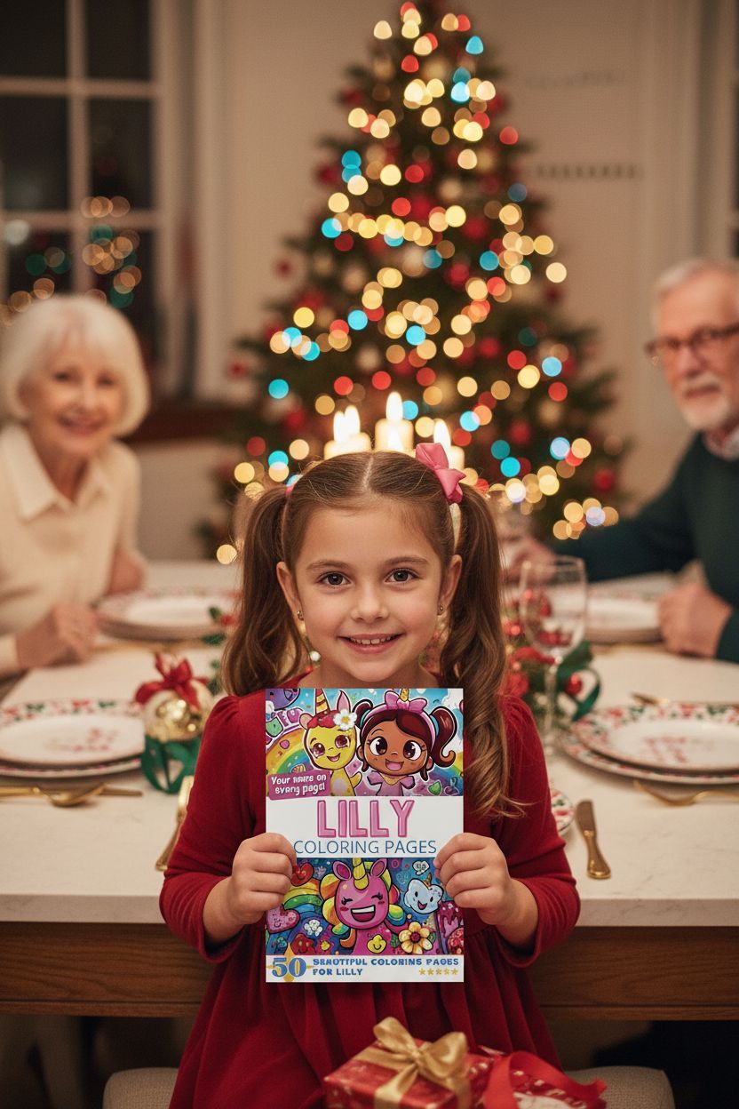 Lilly Christmas coloring pages gift