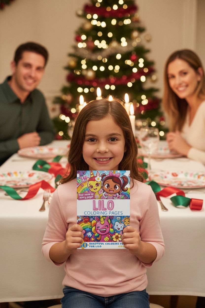 Lilo Christmas coloring pages gift