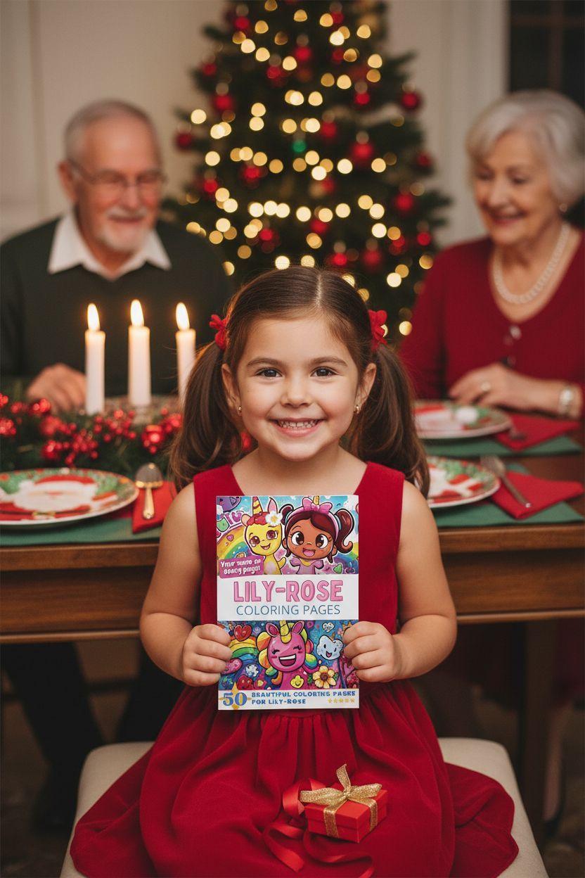 Lily-rose Christmas coloring pages gift