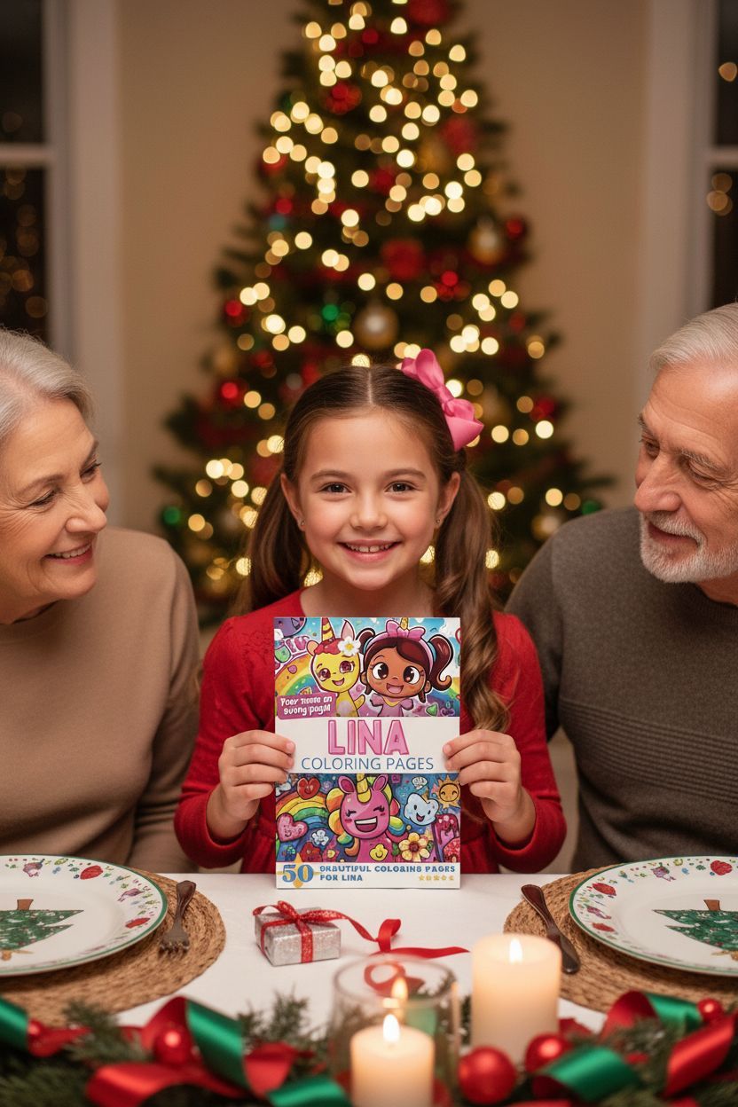 Lina Christmas coloring pages gift
