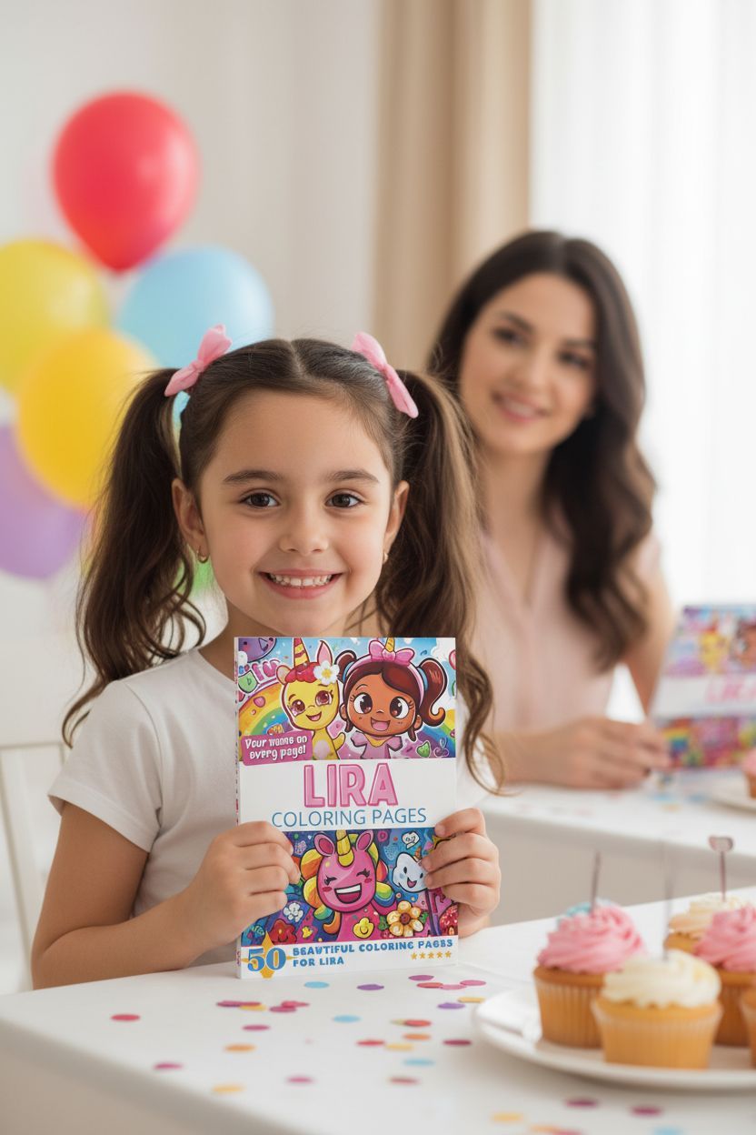 Lira coloring book in use