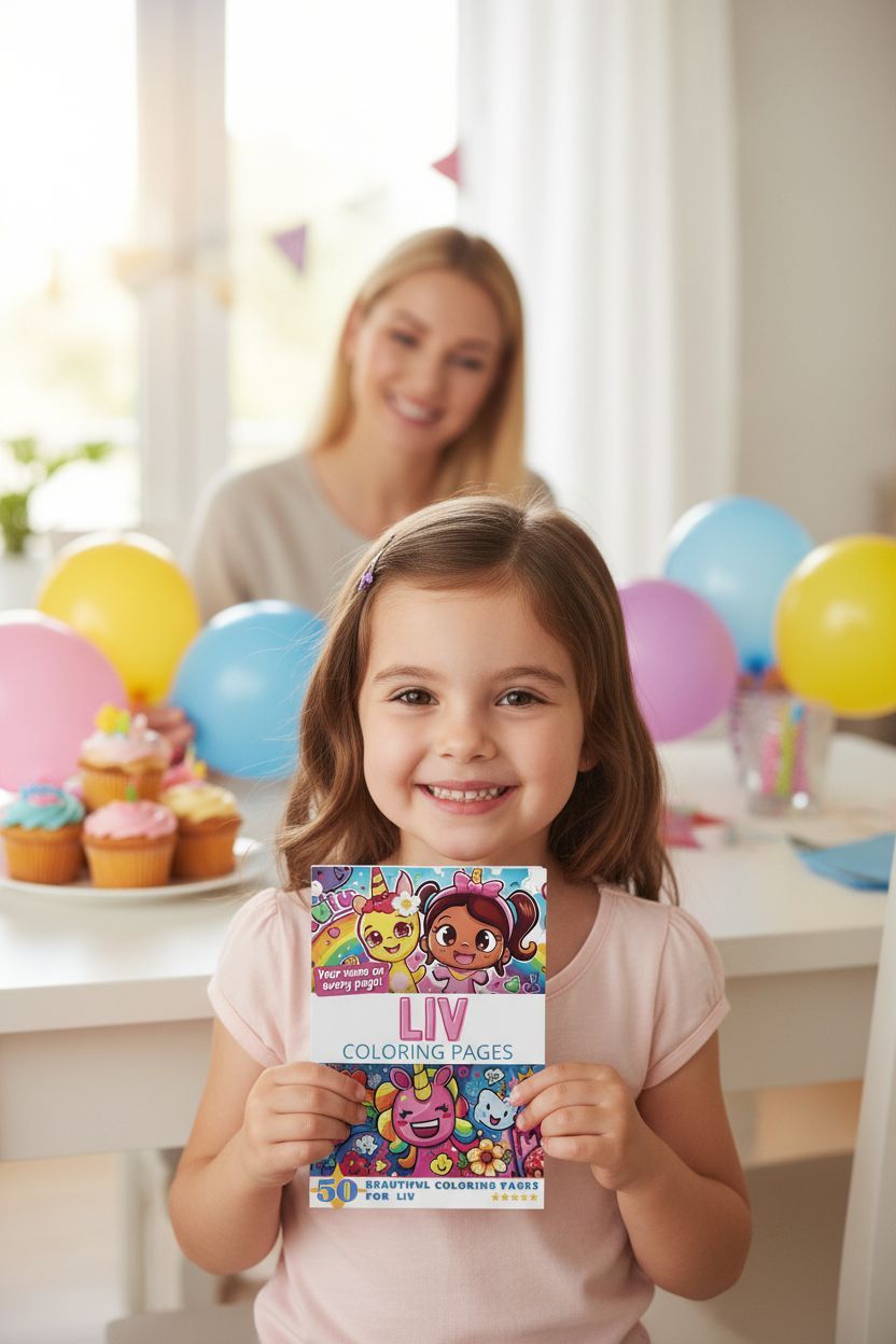 Liv coloring book in use