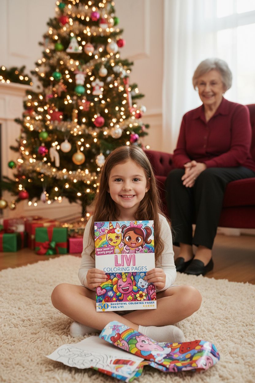 Livi Christmas coloring pages gift