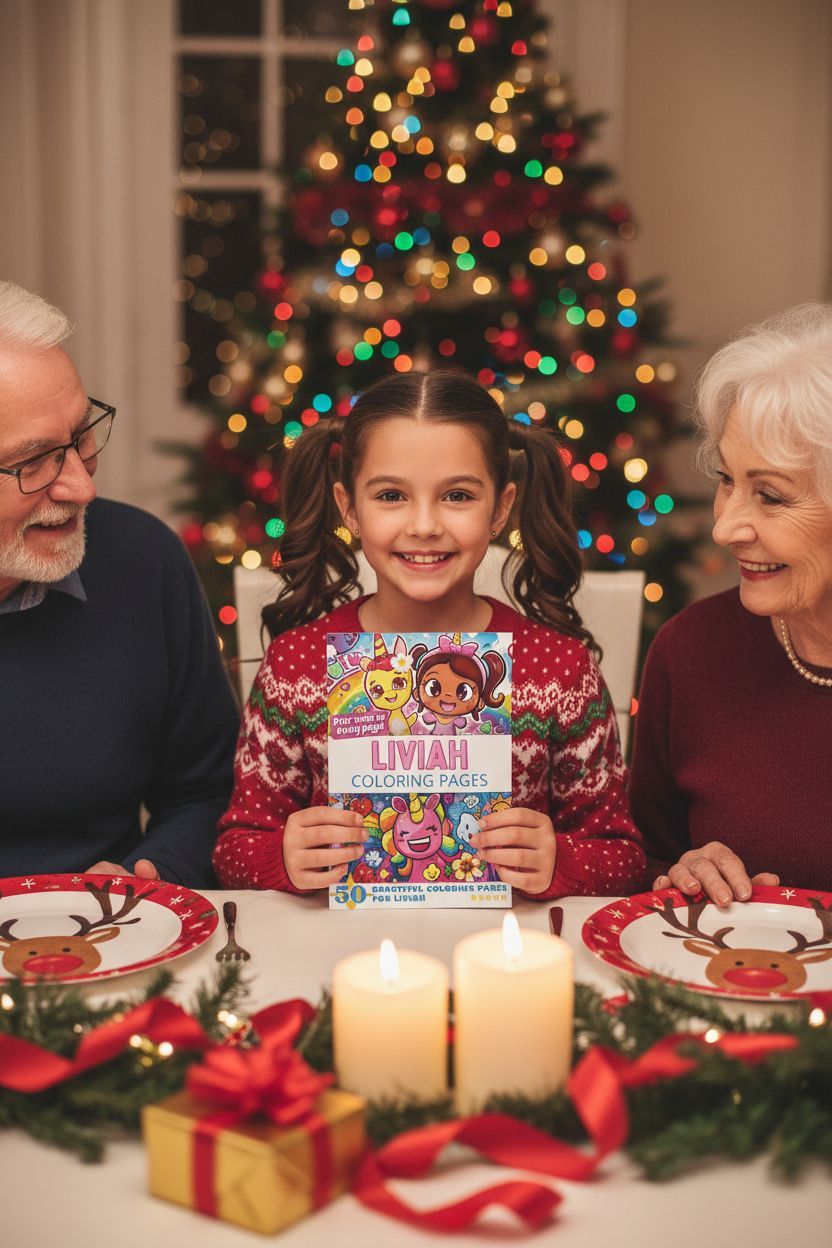 Liviah Christmas coloring pages gift