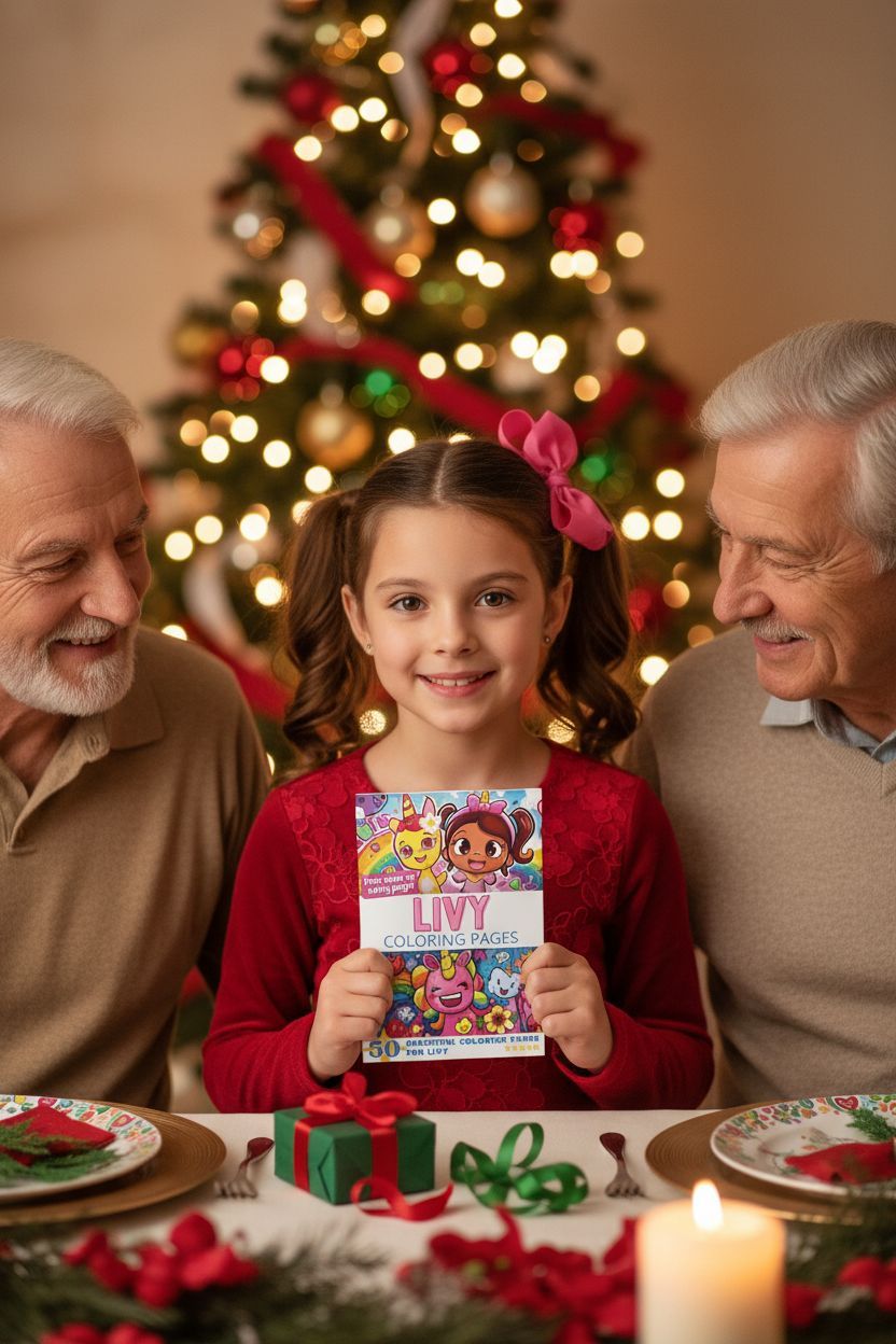 Livy Christmas coloring pages gift