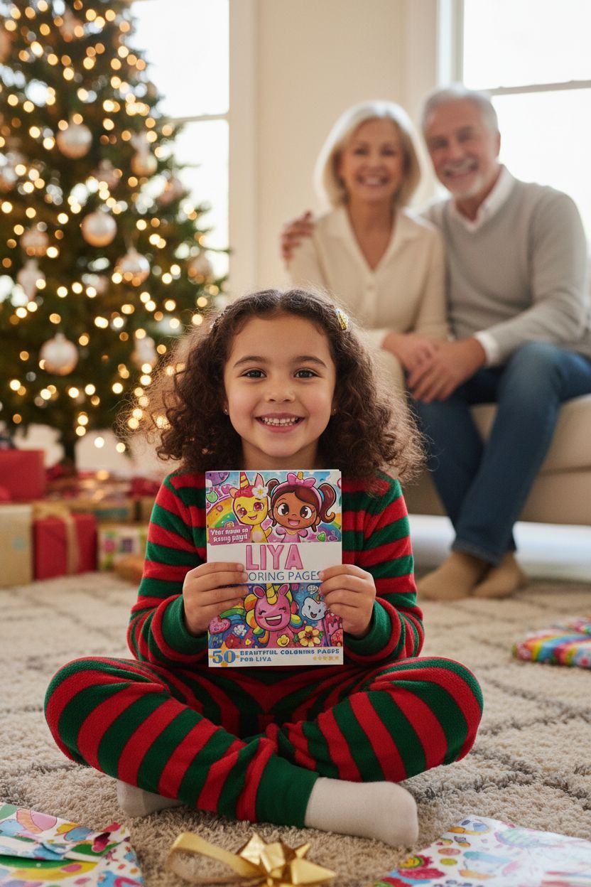 Liya Christmas coloring pages gift