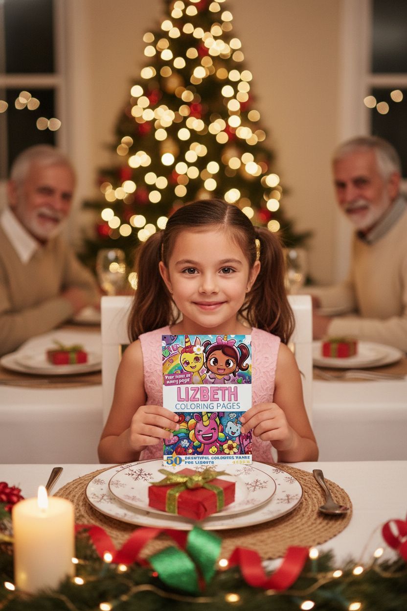 Lizbeth Christmas coloring pages gift