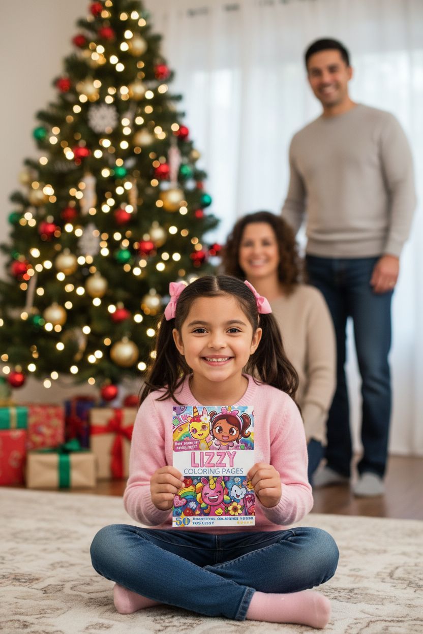 Lizzy Christmas coloring pages gift