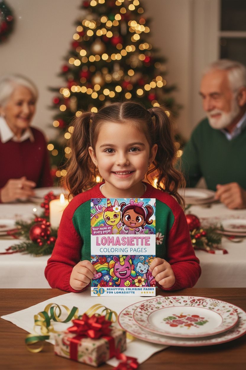 Lomasiette Christmas coloring pages gift