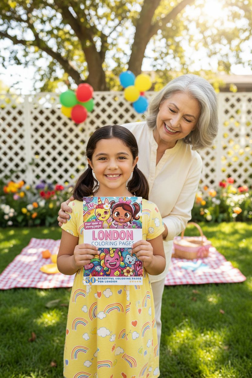 London coloring book in use