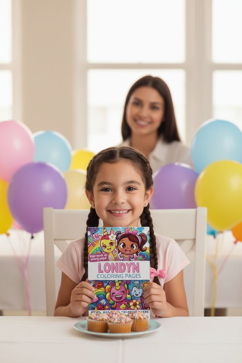 Londyn coloring book in use