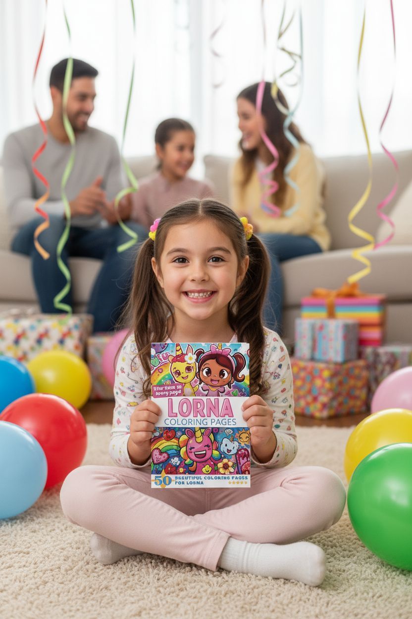 Lorna coloring book in use