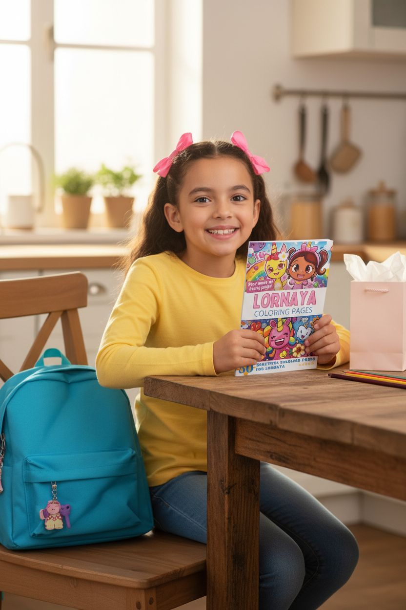 Lornaya coloring book in use