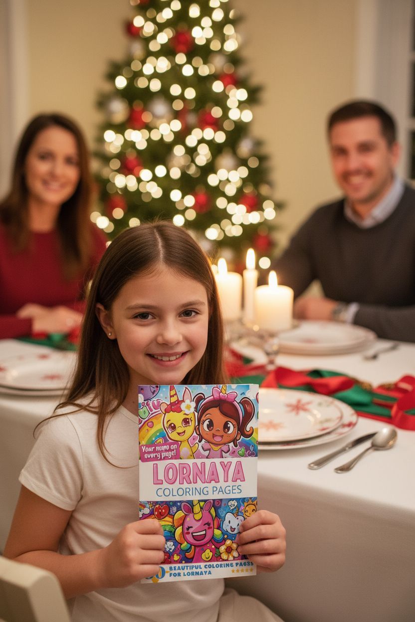 Lornaya Christmas coloring pages gift