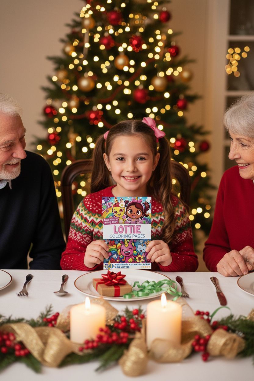 Lottie Christmas coloring pages gift