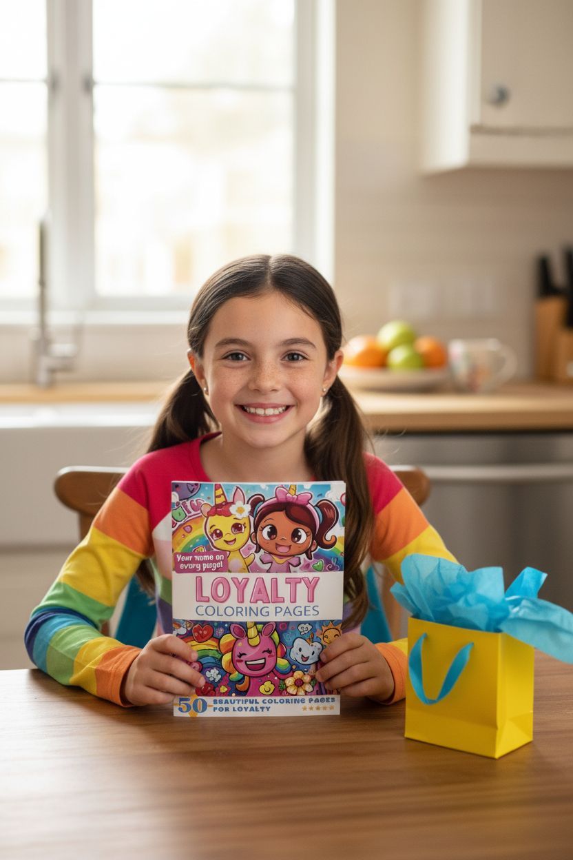 Loyalty coloring book in use