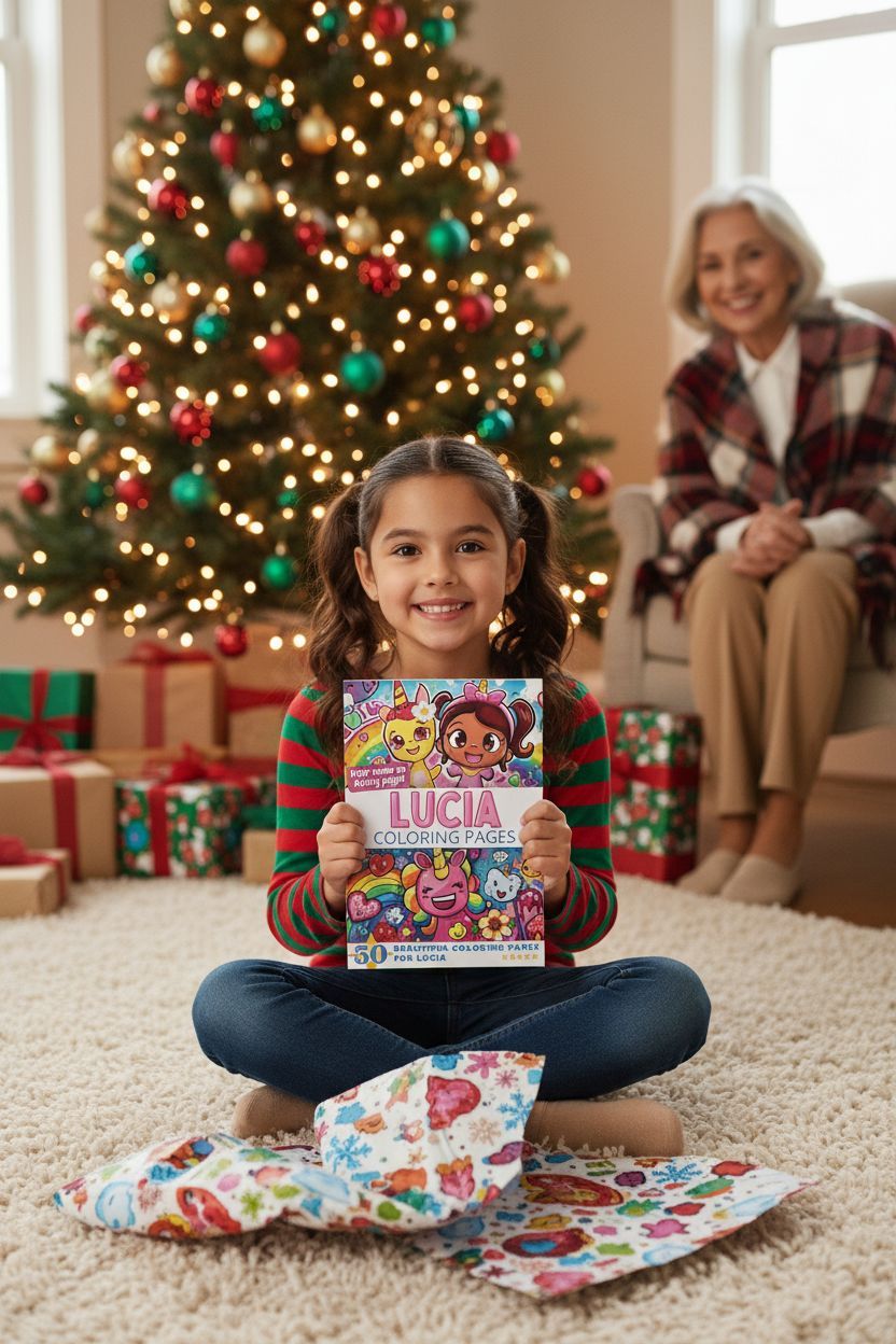 Lucia Christmas coloring pages gift