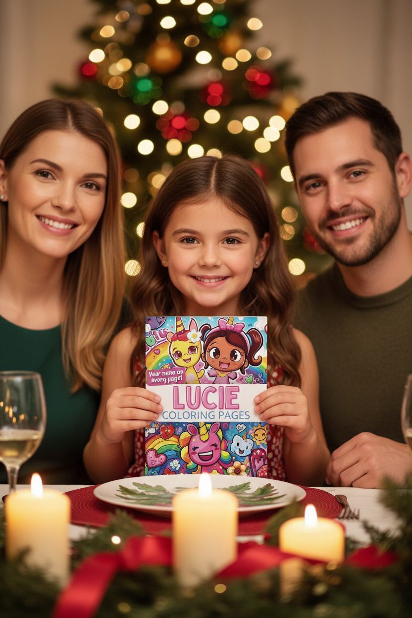 Lucie Christmas coloring pages gift