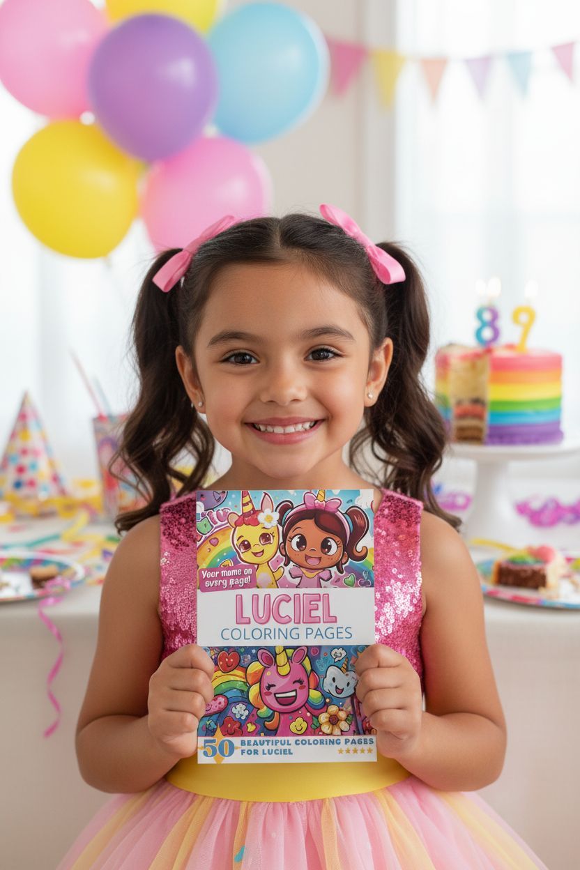 Luciel coloring book in use