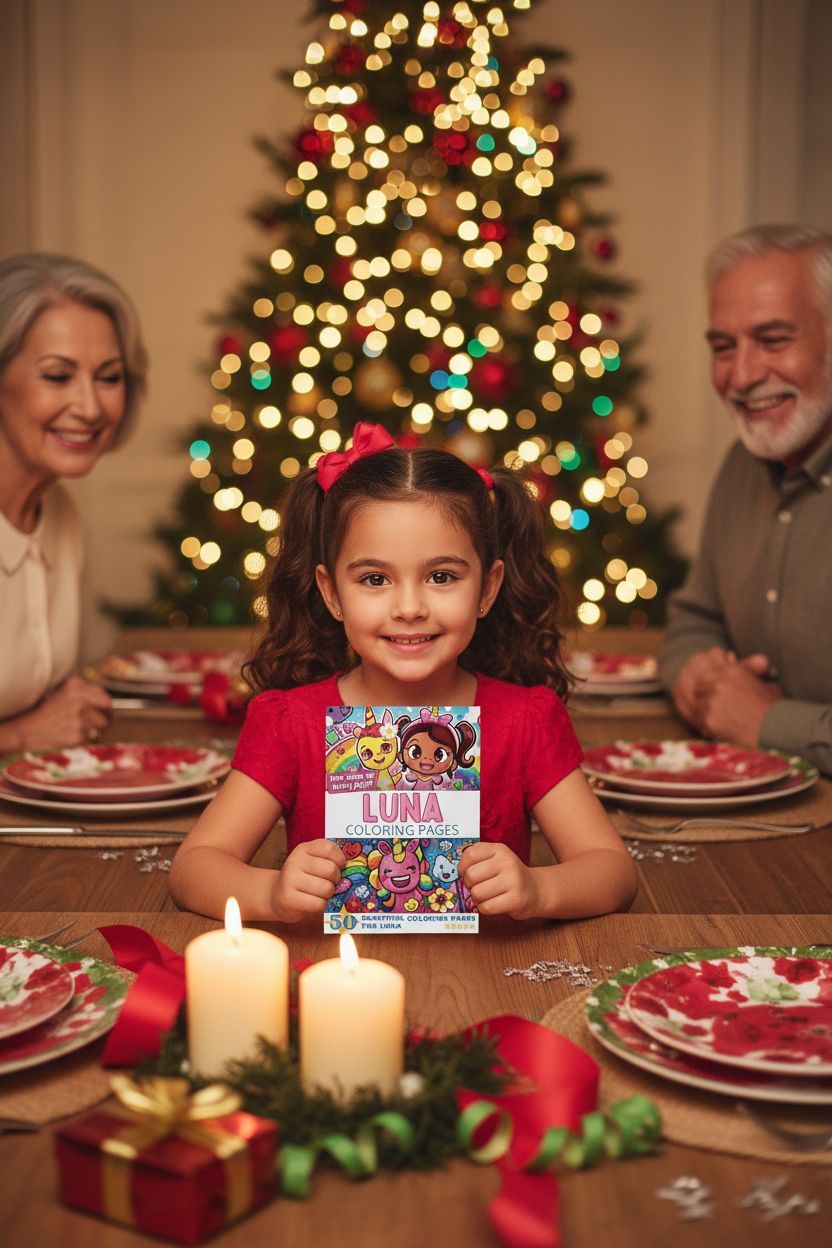 Luna Christmas coloring pages gift